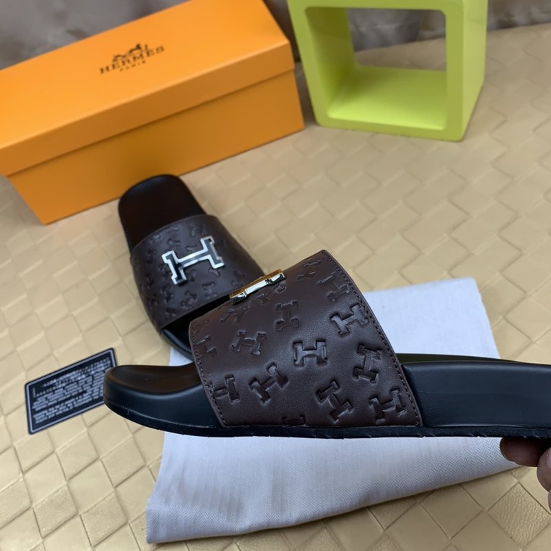 에르메스 오란 소가죽 H 슬리퍼 001-178254