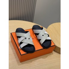 에르메스 H 버클 가죽 남성 슬리퍼 001-178406