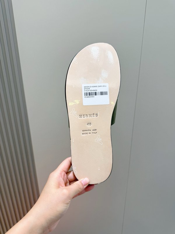 에르메스 클래식 남성 가죽 슬리퍼 001-178511