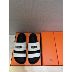 에르메스 H 버클 남성 가죽 슬리퍼 001-178541