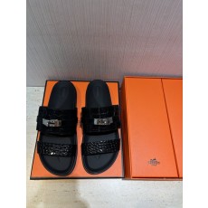 에르메스 H 버클 남성 가죽 슬리퍼 001-178543