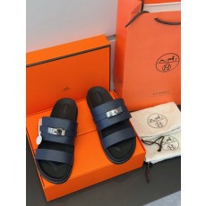 에르메스 H 버클 남성 가죽 슬리퍼 001-178698