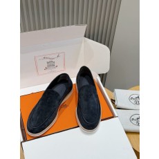 에르메스 Job 로퍼 스웨이드 가죽 캐주얼 슈즈 001-179018