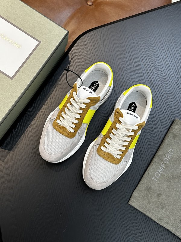 TOM FORD 가죽 로우톱 스니커즈 001-179146