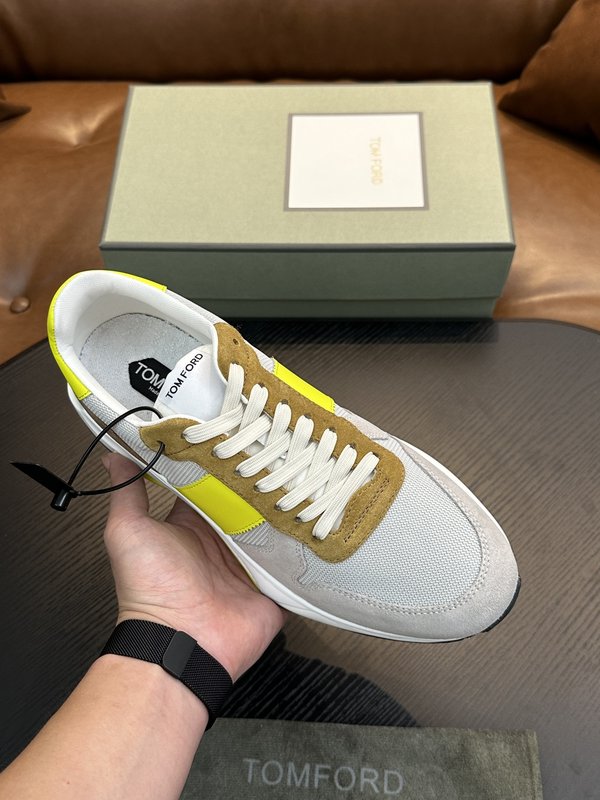 TOM FORD 가죽 로우톱 스니커즈 001-179146