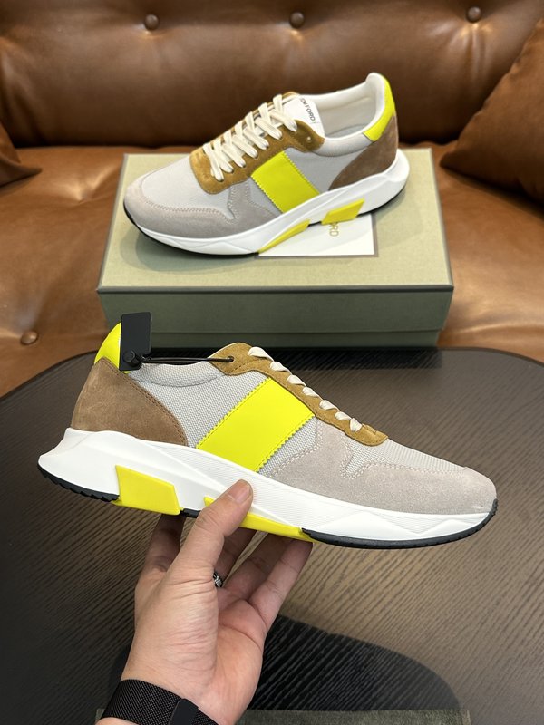 TOM FORD 가죽 로우톱 스니커즈 001-179146