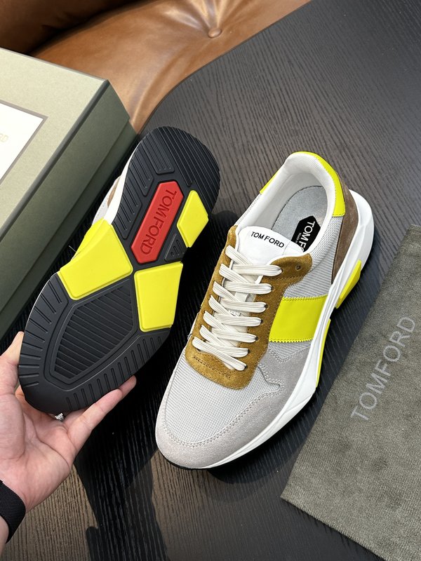 TOM FORD 가죽 로우톱 스니커즈 001-179146
