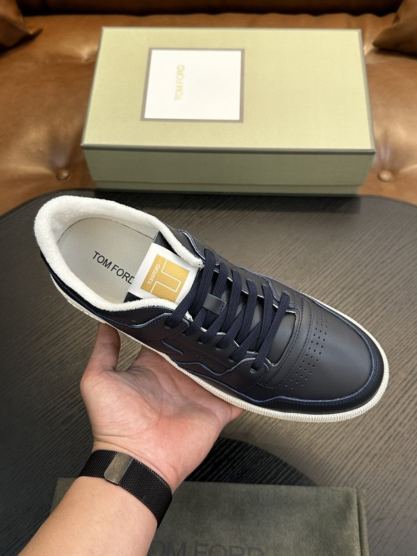 TOM FORD 가죽 로우탑 스니커즈 001-179198