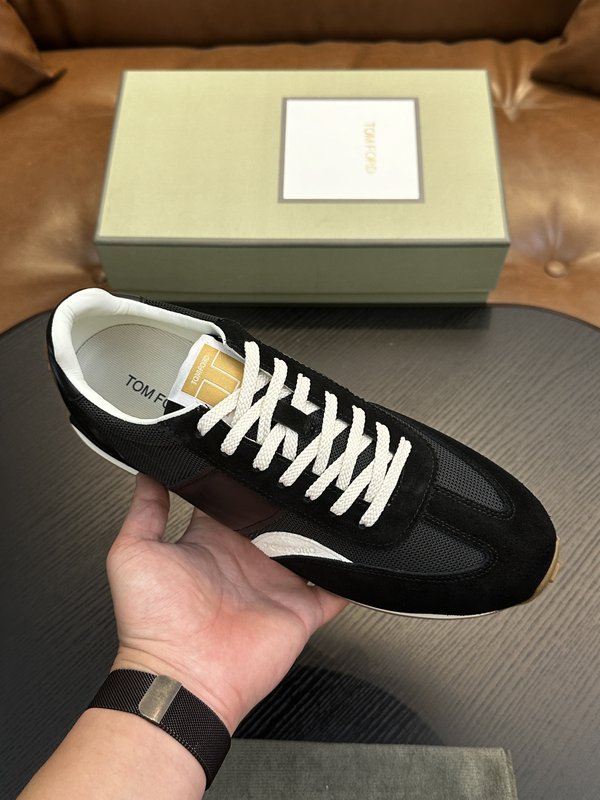 TOM FORD 가죽 로우탑 스니커즈 001-179212