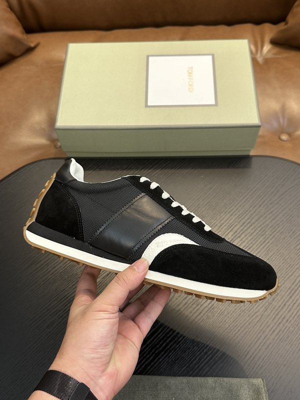 TOM FORD 가죽 로우탑 스니커즈 001-179212