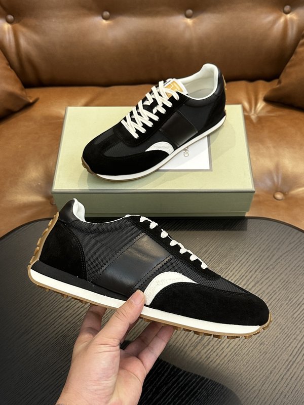 TOM FORD 가죽 로우탑 스니커즈 001-179212