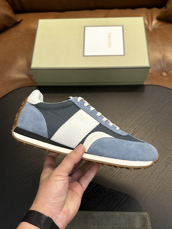 TOM FORD 가죽 로우탑 스니커즈 001-179218