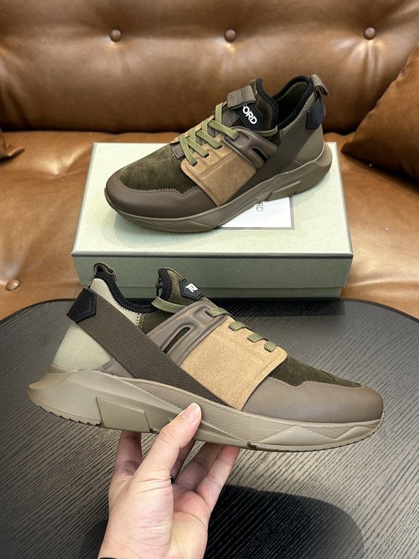 TOM FORD 가죽 로우탑 스니커즈 001-179231
