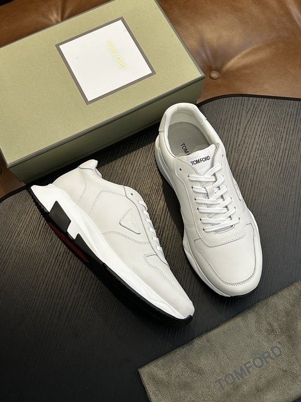 TOM FORD Cambridge 가죽 로우톱 스니커즈 001-179263