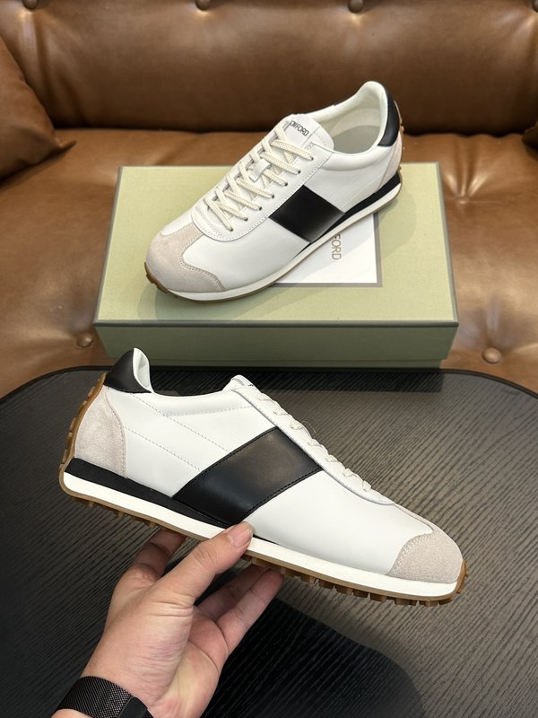 TOM FORD 캠브리지 소가죽 로우탑 스니커즈 001-179276