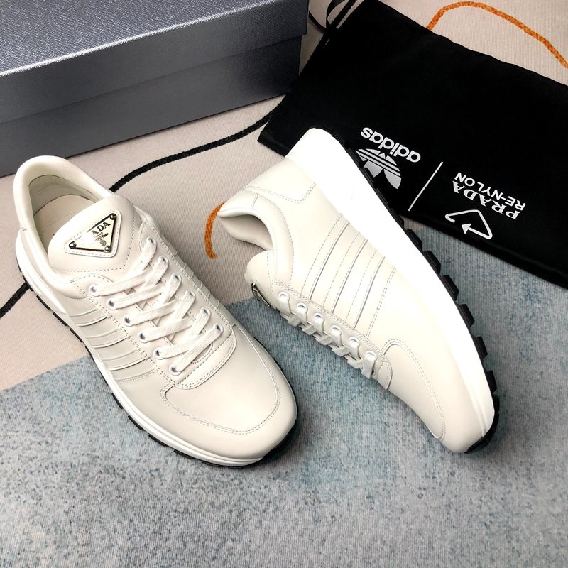 PRADA 프라다 화이트 가죽 신발 001-179573