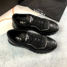 PRADA 블랙 패브릭 캐주얼 슈즈 001-179579