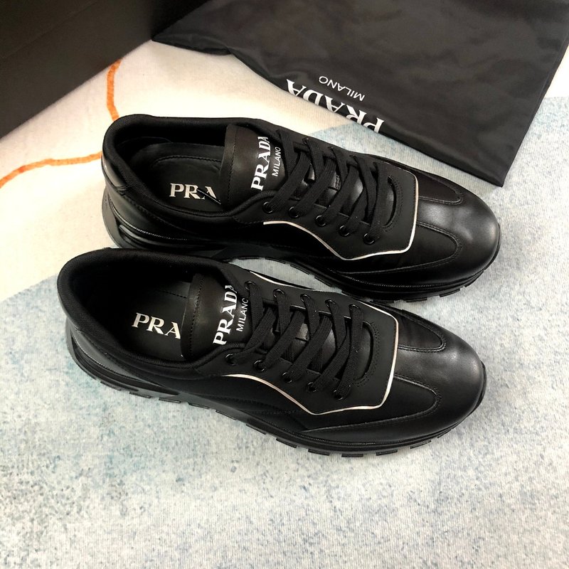 PRADA 블랙 패브릭 캐주얼 슈즈 001-179579