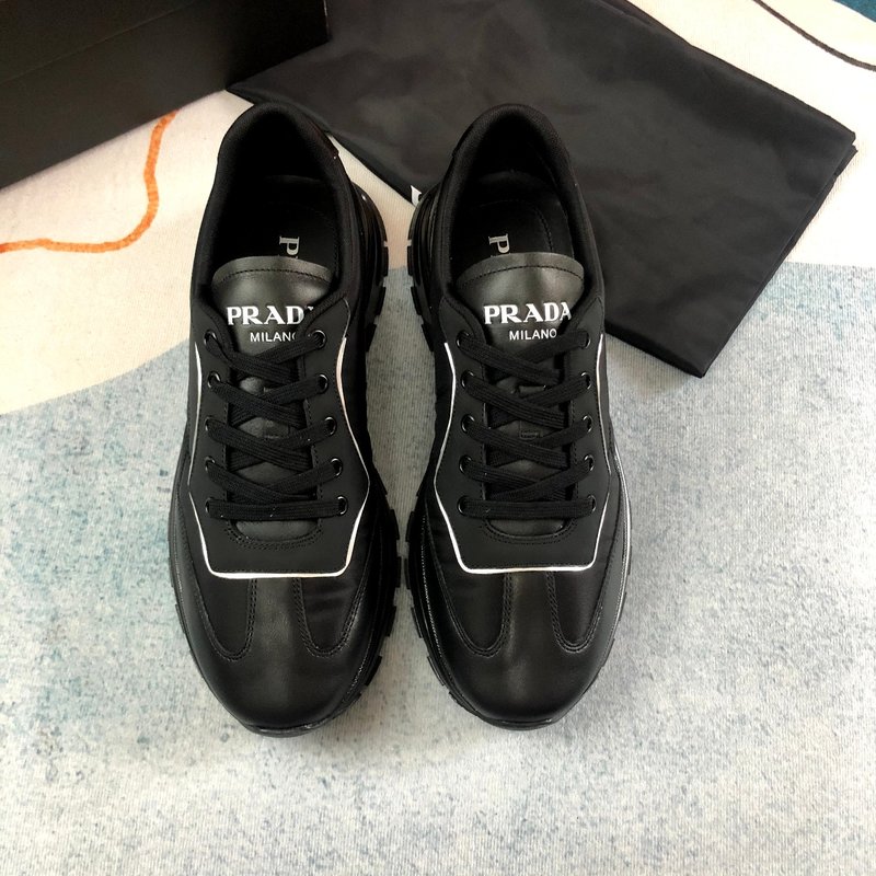 PRADA 블랙 패브릭 캐주얼 슈즈 001-179579