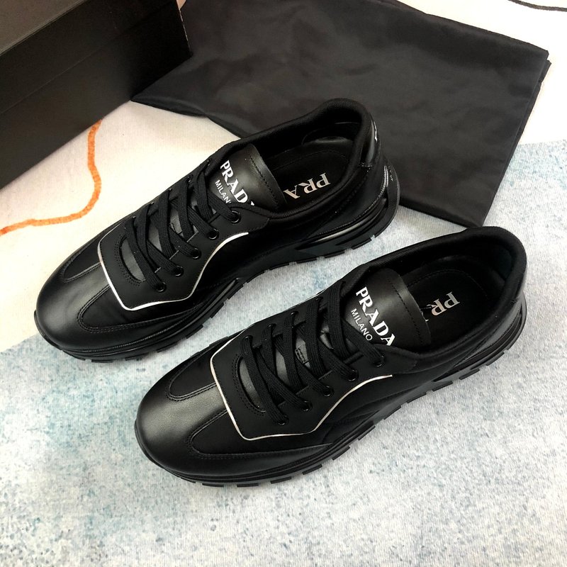 PRADA 블랙 패브릭 캐주얼 슈즈 001-179579