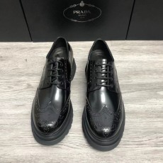 프라다 남성용 두꺼운 바닥 정장 더비 슈즈 001-179603