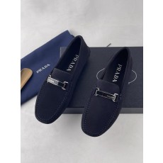 PRADA 수제 봉제 가죽 드라이빙슈즈 남성 001-179620