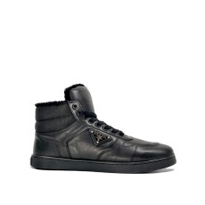 PRADA 프라다 겨울 울 하이톱 보온 운동화 001-179668