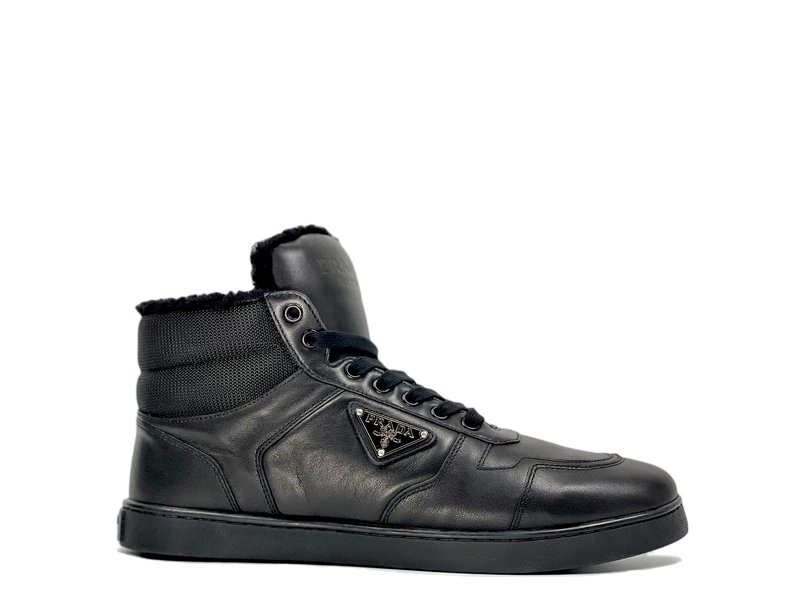 PRADA 프라다 겨울 울 하이톱 보온 운동화 001-179668