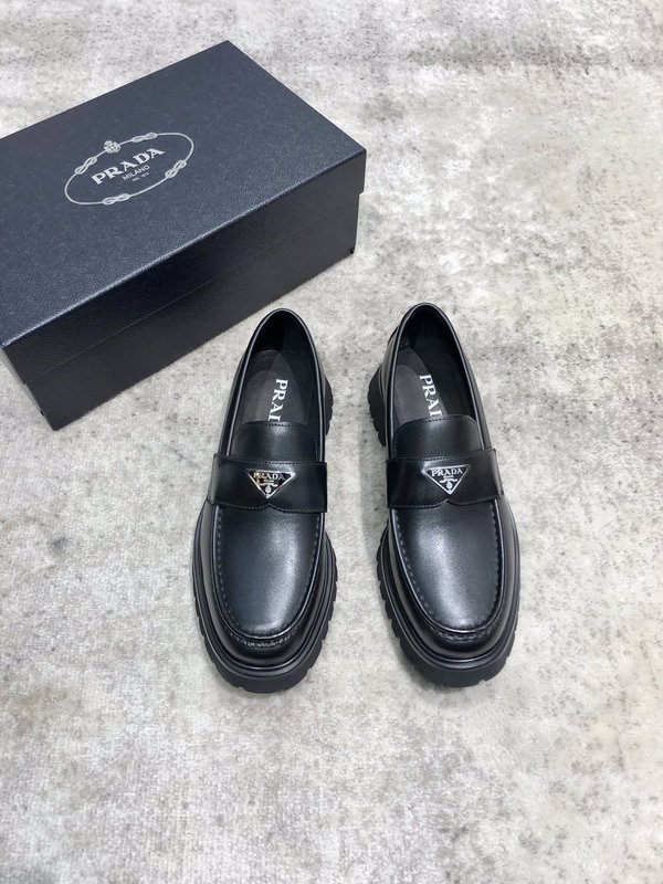 프라다 Prada 신규 소 가죽 신발 001-179674