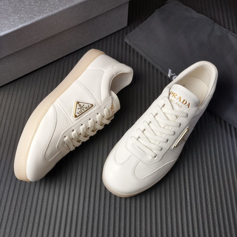 PRADA 프라다 흰 살구 가죽 구두 001-179714