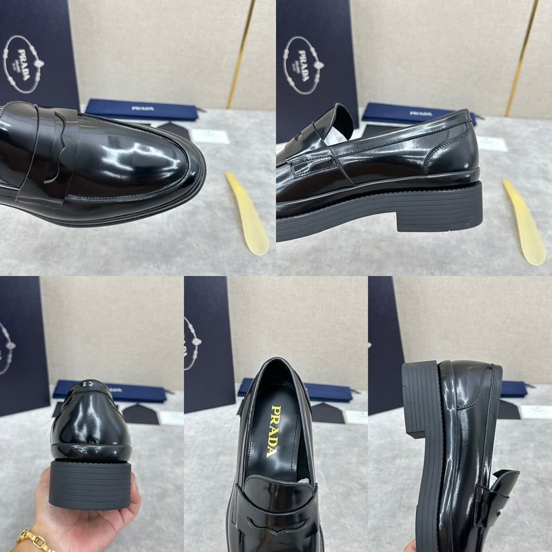 프라다 PRADA 삼각 로고 두꺼운 바닥 로퍼 001-179757