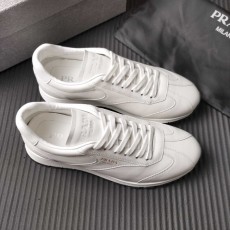 PRADA 화이트 가죽 캐주얼 슈즈 001-179887