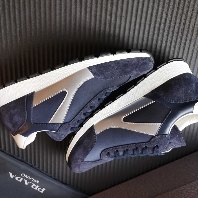 PRADA 507 블루 스웨이드 운동화 001-179900