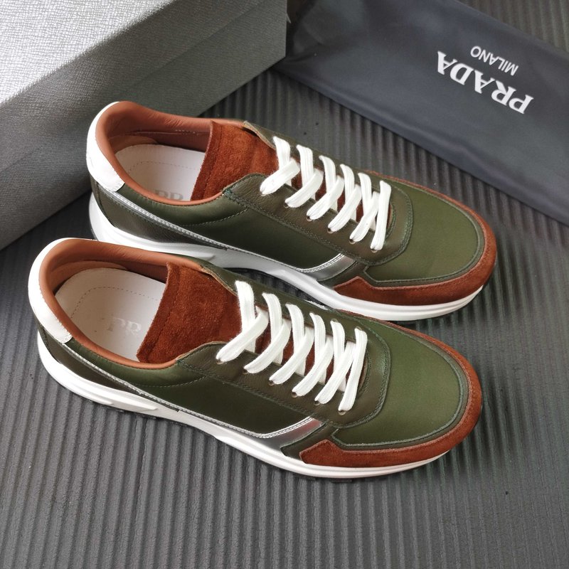 PRADA 프라다 그린 스팟 패브릭 캐주얼슈즈 001-179905
