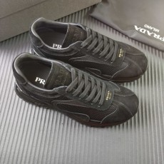 PRADA 프라다 블랙 메쉬 캐주얼 운동화 001-179906