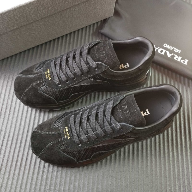 PRADA 프라다 블랙 메쉬 캐주얼 운동화 001-179906