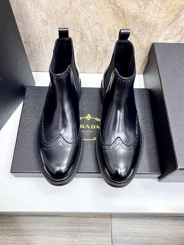 PRADA 가정품 사피아노 첼시 부츠 001-179921