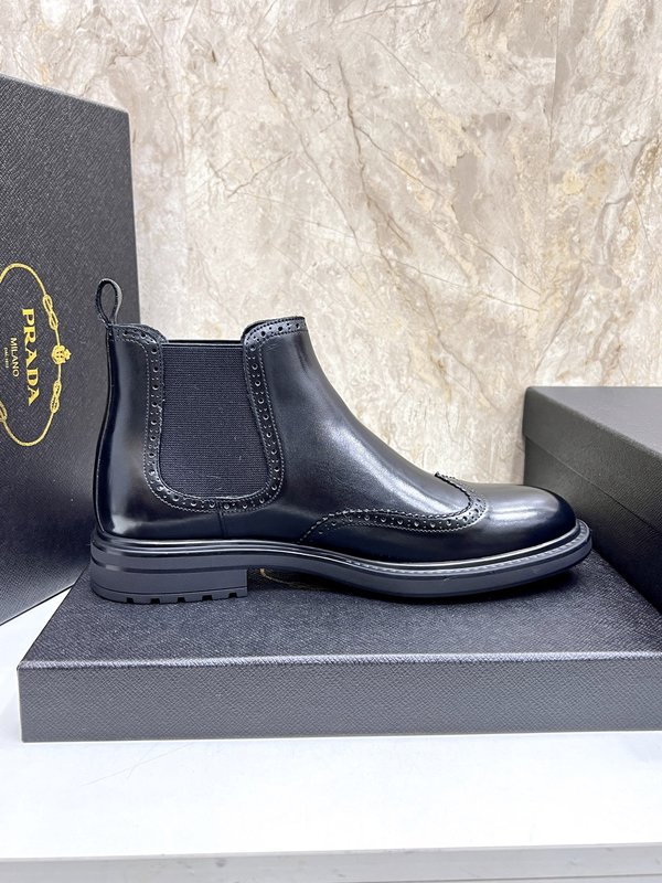 PRADA 가정품 사피아노 첼시 부츠 001-179921