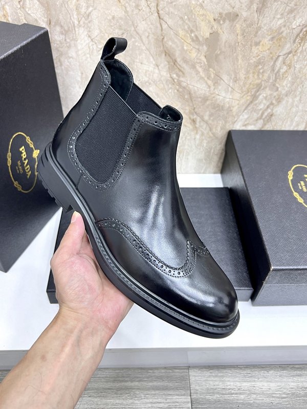 PRADA 가정품 사피아노 첼시 부츠 001-179921