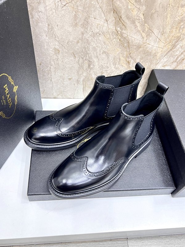 PRADA 가정품 사피아노 첼시 부츠 001-179921