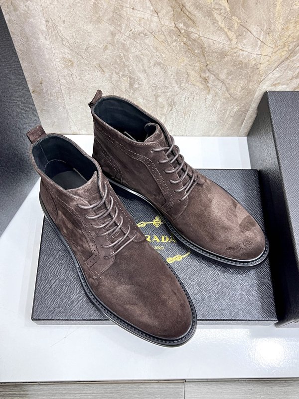 PRADA 사피아노 가죽 첼시 부츠 001-179923