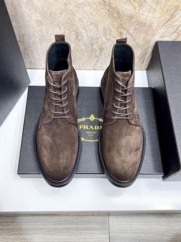 PRADA 사피아노 가죽 첼시 부츠 001-179923