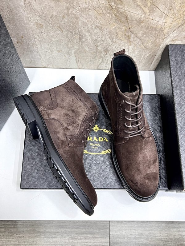 PRADA 사피아노 가죽 첼시 부츠 001-179923