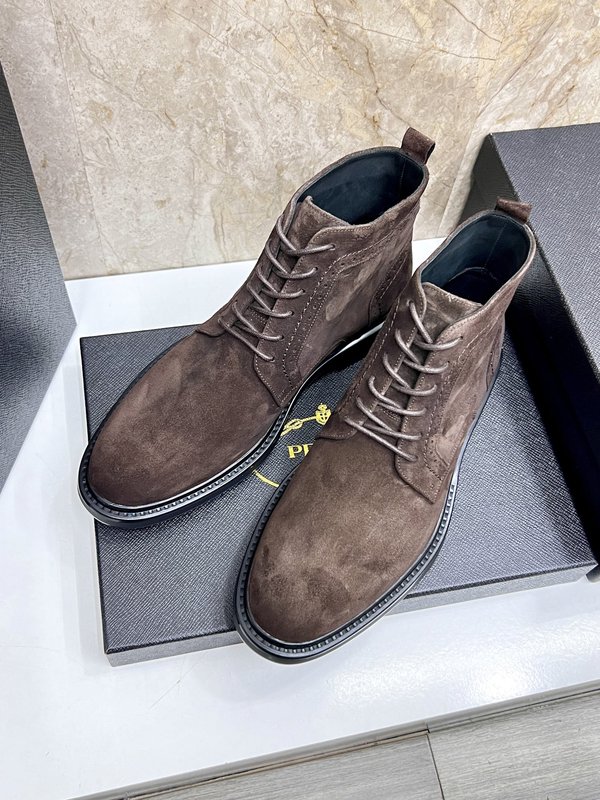 PRADA 사피아노 가죽 첼시 부츠 001-179923