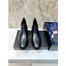 PRADA 남성용 첼시 부츠 소 가죽 보온 001-179930