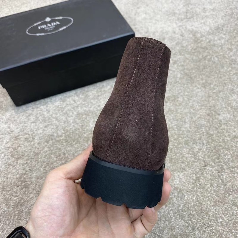 Prada 비즈니스 캐주얼 소 가죽 남성 부츠 001-179937