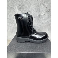 PRADA 레이스 업 가죽 나이트 부츠 001-180024