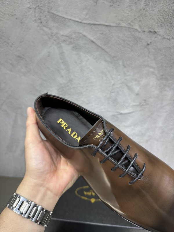 PRADA 빈티지 남성 가죽 캡토우 뮬 슬리퍼 001-180029
