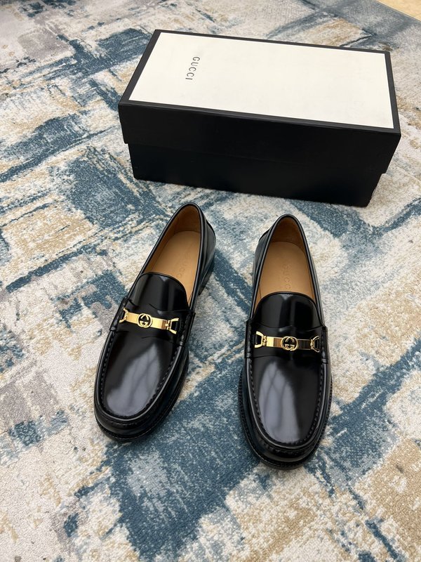 Gucci 남성 정장 로퍼 소가죽 더블 G 로고 001-180148