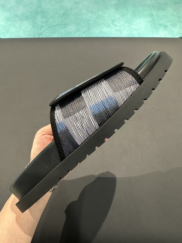 LV Gucci 스타일 체크 슬리퍼 001-180151